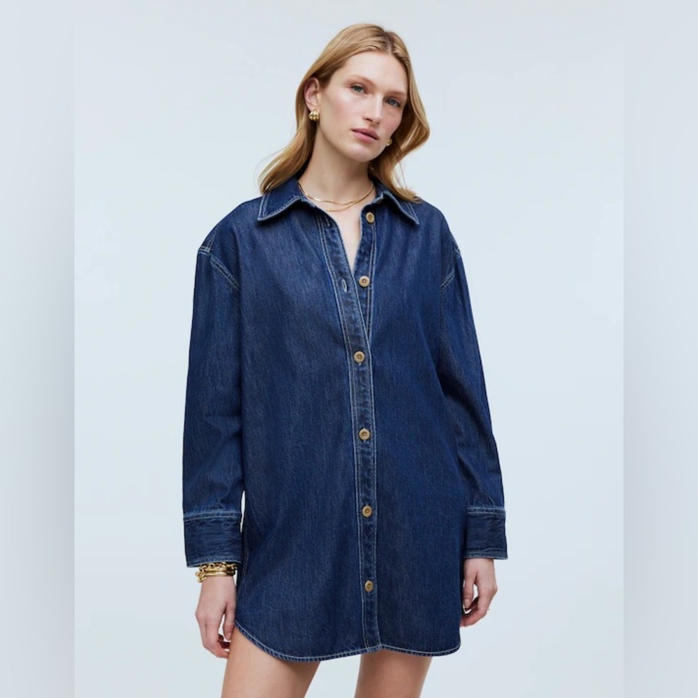 Madewell Denim Oversized Mini Shirtdress